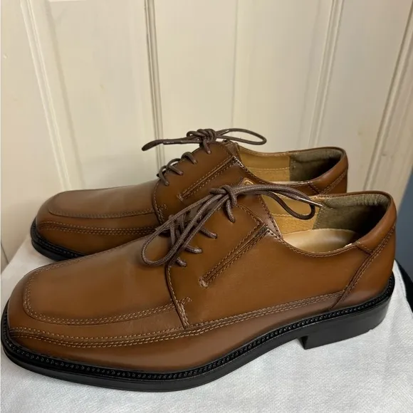 Dockers Men's Perspective Oxford Dress Shoes Tan Leather Size 9.5 M