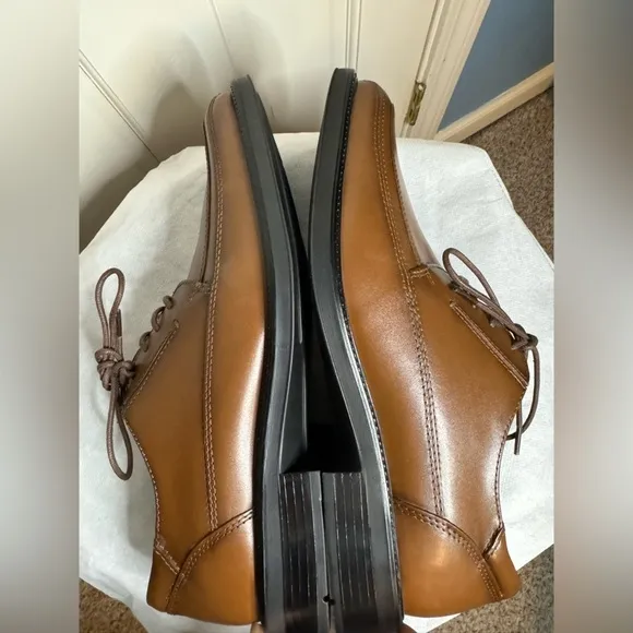 Dockers Men's Perspective Oxford Dress Shoes Tan Leather Size 9.5 M