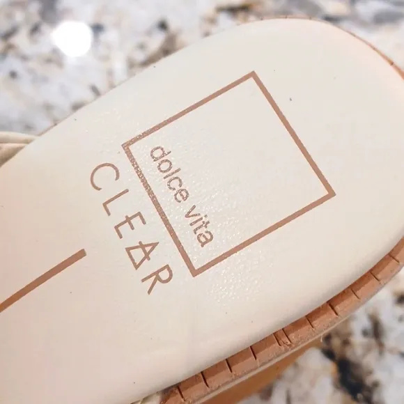 DOLCE VITA WOMENS SZ 9.5 SLIDE PLATFORM SANDALS $150 CREAM