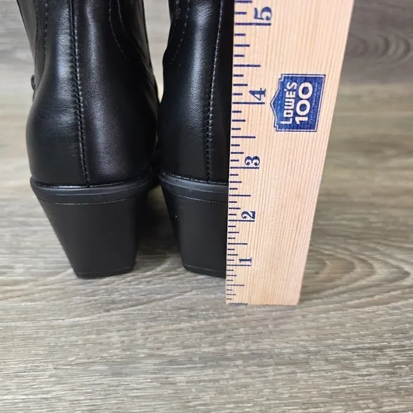 Dolls Kill Maverick Cowboy Boots Womens 6 Black Knee High Western Dallas Rodeo A