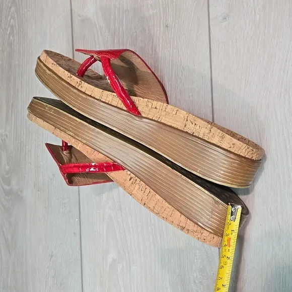 Donald J Pliner Women Orchid HPFIFI Leather Thong Platform Sandals shoes sz 7.5M