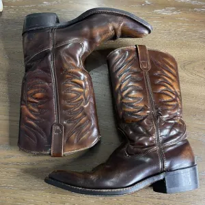 Double H Cowboy Boots Mens 10.5D HH Brown Pointed Toe Ranch Rodeo Workwear USA