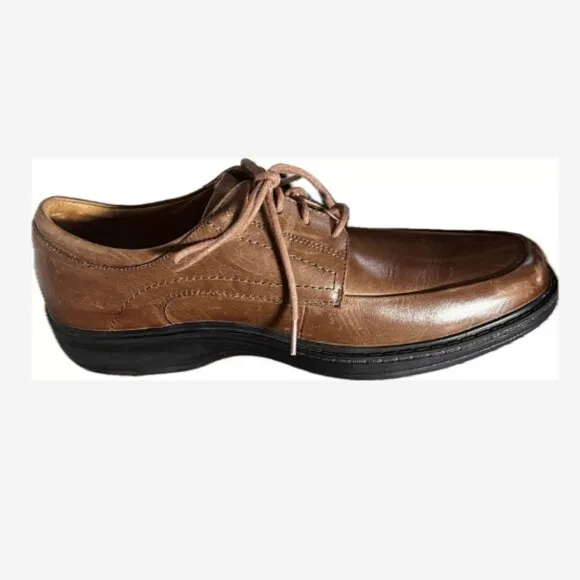 Dr. Comfort Leather Shoe Diabetic Therapeutic Men's Size 10M Brown Extra Depth