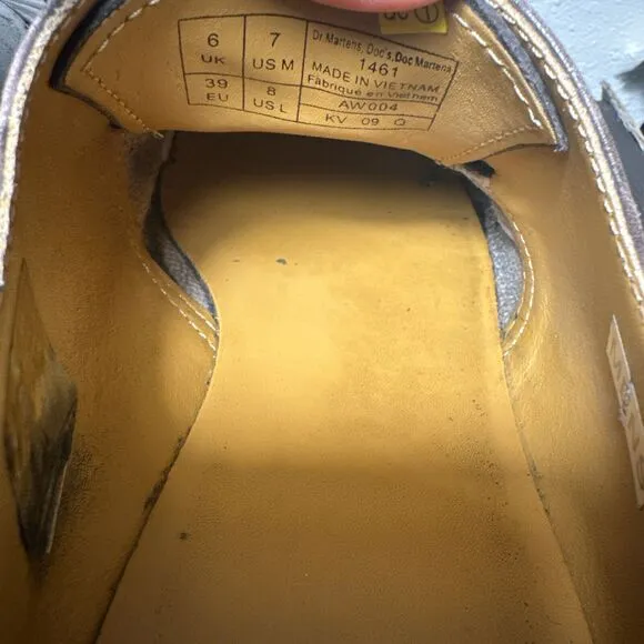 Dr Doc Martens Brown Shoes 1461 Oxford Mens 7 Women’s Size 8