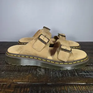 Dr Doc Martens Josef Sandals Mens 10 Brown Leather Shoes Strappy Buckle