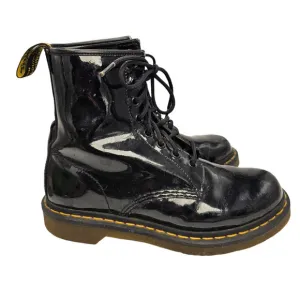 Dr. Marten 1460 Boots Women’s Size 8 Black Patent Vegan Leather Combat Boots