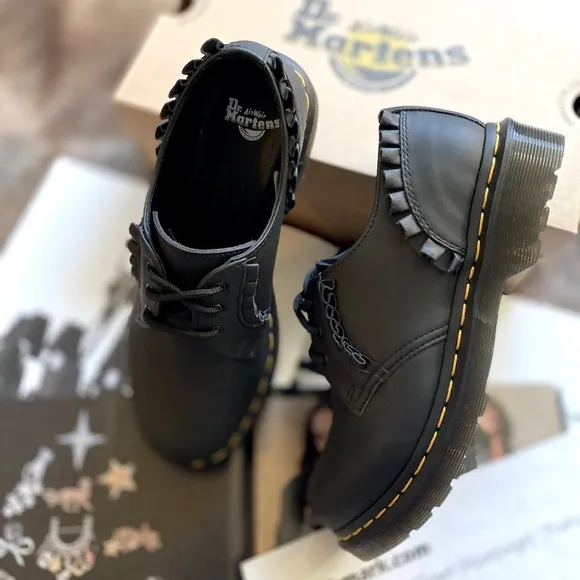 Dr. Martens 1461 Frill Nappa Leather Oxford Shoes