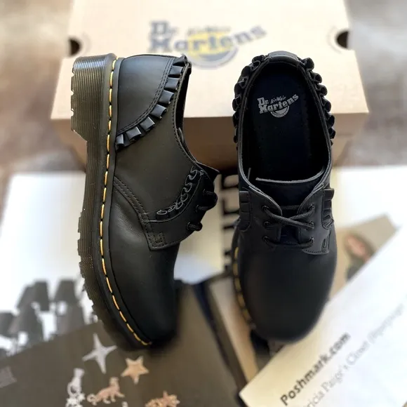Dr. Martens 1461 Frill Nappa Leather Oxford Shoes