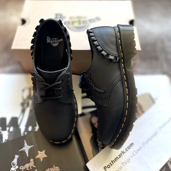 Dr. Martens 1461 Frill Nappa Leather Oxford Shoes