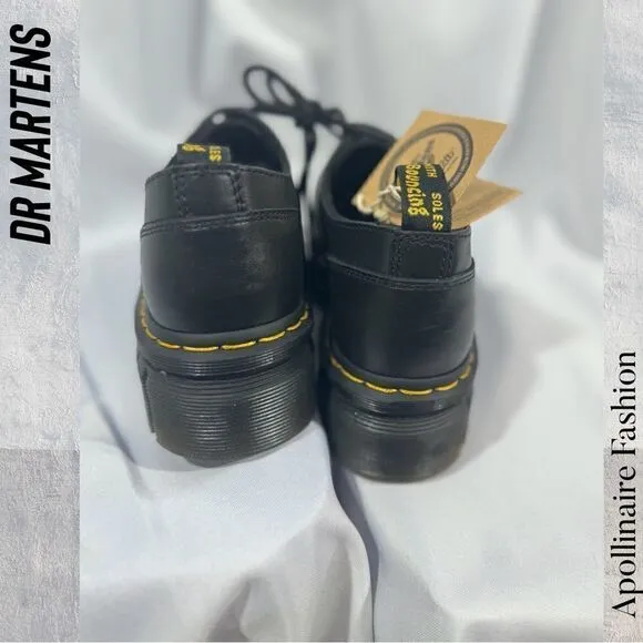 DR MARTENS AUDRICK NAPPA LEATHER PLATFORM SHOES IN BLACK 10 LADIES NWT