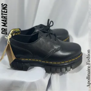 DR MARTENS AUDRICK NAPPA LEATHER PLATFORM SHOES IN BLACK 10 LADIES NWT
