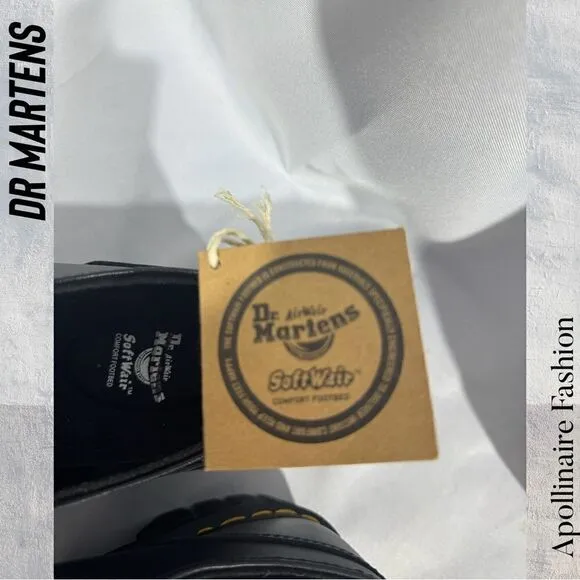 DR MARTENS AUDRICK NAPPA LEATHER PLATFORM SHOES IN BLACK 10 LADIES NWT