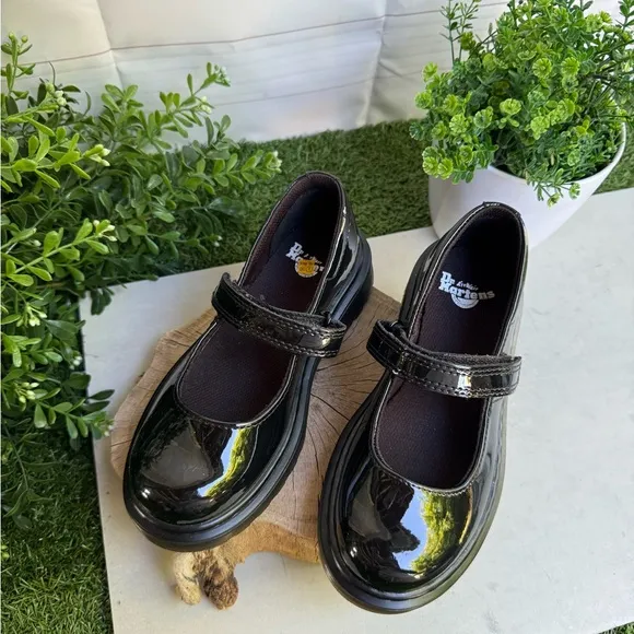Dr. Martens Black Kids Mary Jane Shoes little girl size 13 brand new authentic