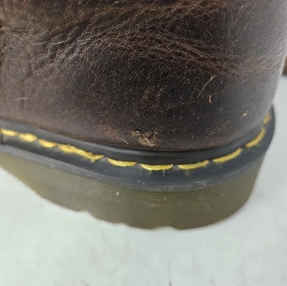 Dr. Martens Brown Oxfords with Classic Round Toe and Thick Soles