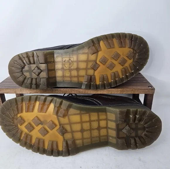 Dr. Martens Brown Oxfords with Classic Round Toe and Thick Soles