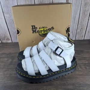 DR Martens Clarissa II Leather Platform Sandals Women's Sz 9 Blaire White (NIB)