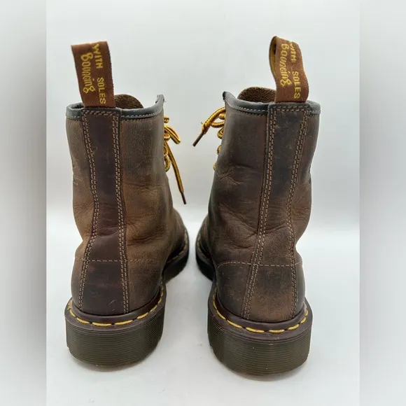 Dr. Martens Doc England MIE Rare 90's Vintage Crazy Horse 1460 Boots UK5 US7 Y2K