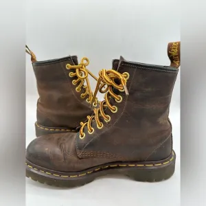 Dr. Martens Doc England MIE Rare 90's Vintage Crazy Horse 1460 Boots UK5 US7 Y2K