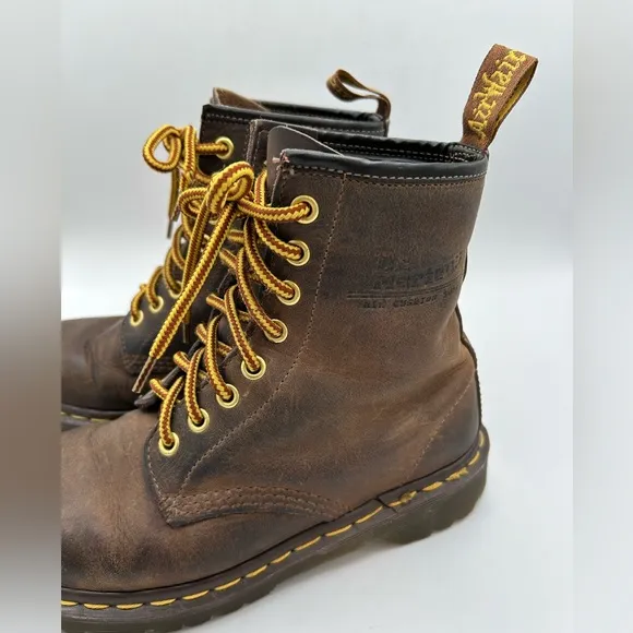 Dr. Martens Doc England MIE Rare 90's Vintage Crazy Horse 1460 Boots UK5 US7 Y2K
