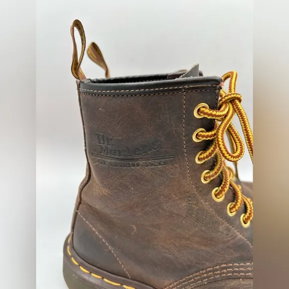 Dr. Martens Doc England MIE Rare 90's Vintage Crazy Horse 1460 Boots UK5 US7 Y2K