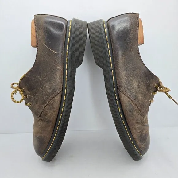 Dr. Martens | Dorian brown leather classic lace-up Oxford shoes | MENS 11