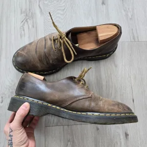 Dr. Martens | Dorian brown leather classic lace-up Oxford shoes | MENS 11