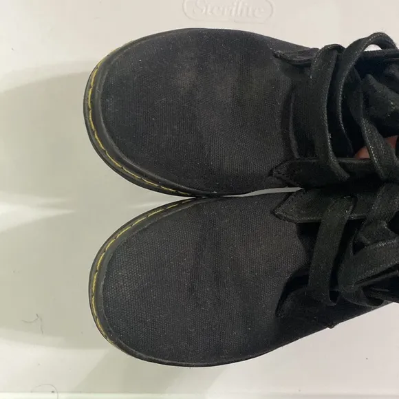 Dr Martens Etty black canvas desert booties size 6