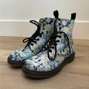 Dr. Martens floral pascal slime drip boots *rare