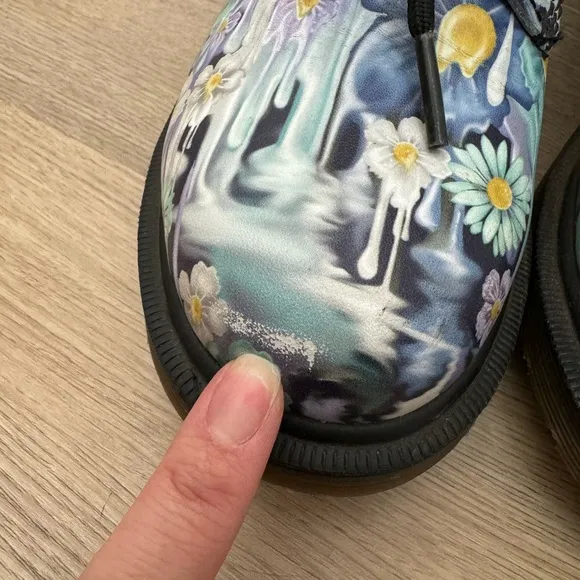 Dr. Martens floral pascal slime drip boots *rare