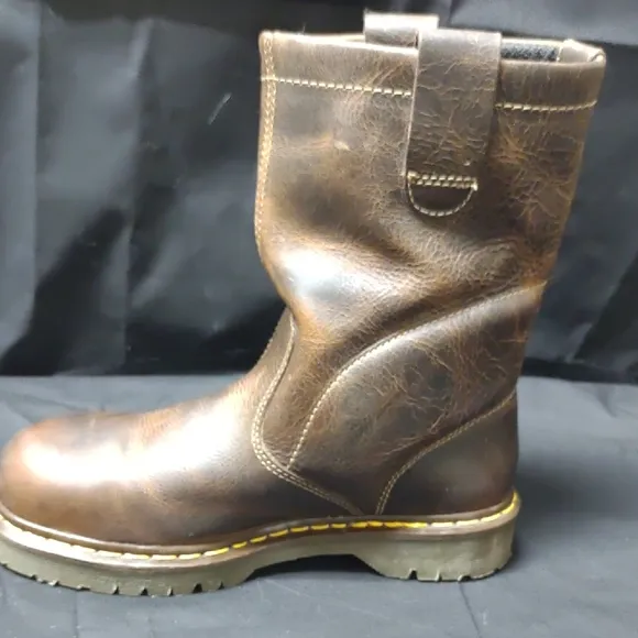 Dr. Martens Men's Icon 2295 Steel Toe Heavy Industrial Boots, Tan Greenland