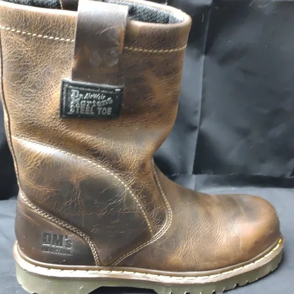 Dr. Martens Men's Icon 2295 Steel Toe Heavy Industrial Boots, Tan Greenland