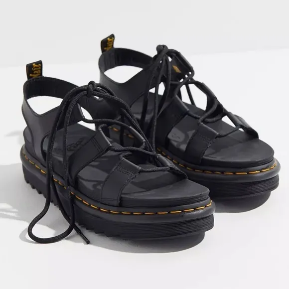 Dr. Martens Nartilla Sandals Gladiator Lace up Platform Shoes New in Box