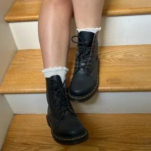 Dr Martens vintage style black boots. Made in England.