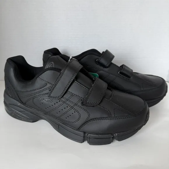 Dr Scholl's Men's 11 W Dual Strap Closure Wide Width Walking Shoes Black‎ Gel