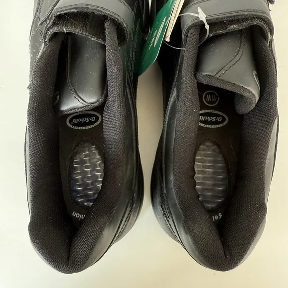 Dr Scholl's Men's 11 W Dual Strap Closure Wide Width Walking Shoes Black‎ Gel