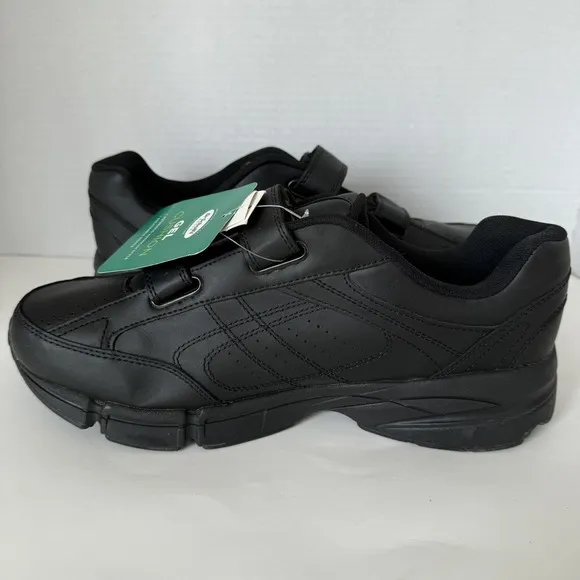 Dr Scholl's Men's 11 W Dual Strap Closure Wide Width Walking Shoes Black‎ Gel