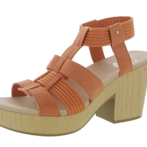 Dr. Scholl's Shoes Womens Blossom Platform Sandals CoralGold