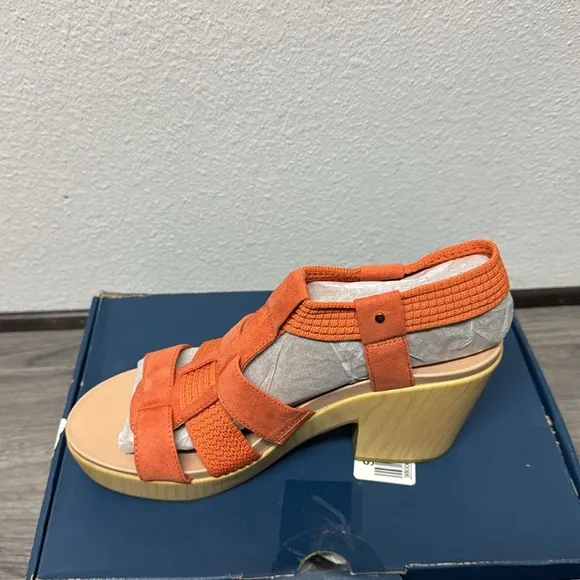 Dr. Scholl's Shoes Womens Blossom Platform Sandals CoralGold