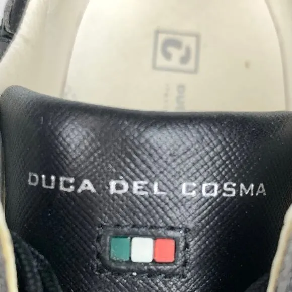 Duca Del Cosma Womens Kubananeo Golf Shoes Black Waterproof Italian Leather 7.5