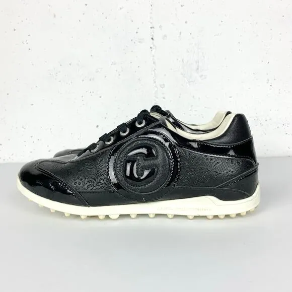 Duca Del Cosma Womens Kubananeo Golf Shoes Black Waterproof Italian Leather 7.5