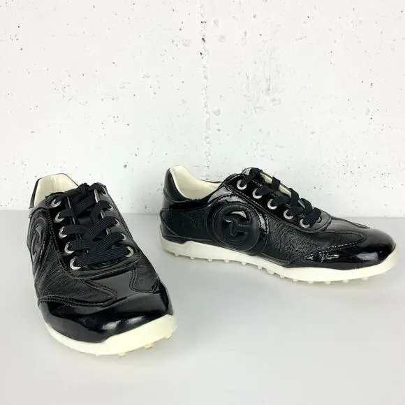 Duca Del Cosma Womens Kubananeo Golf Shoes Black Waterproof Italian Leather 7.5