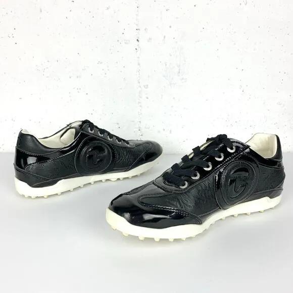 Duca Del Cosma Womens Kubananeo Golf Shoes Black Waterproof Italian Leather 7.5