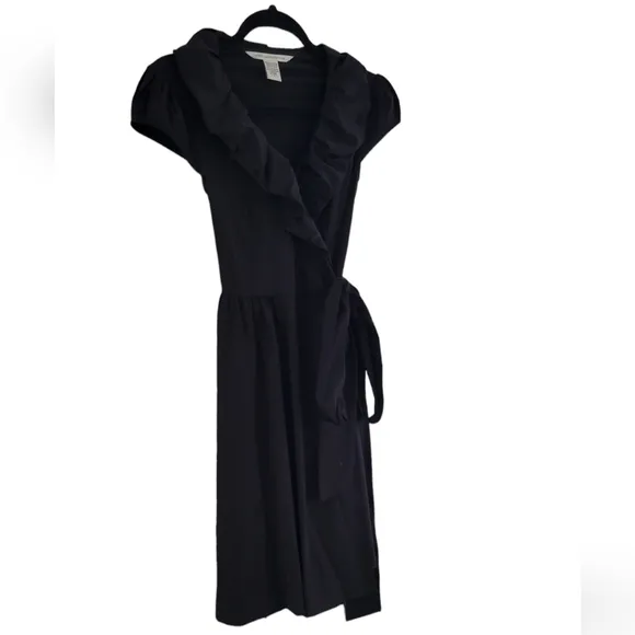 DVF Classic Black Wrap Dress