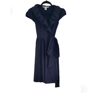 DVF Classic Black Wrap Dress