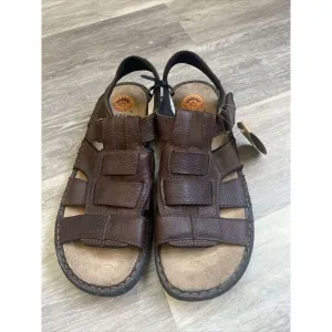 Earth Spirit Willie Mens 14 Fisherman Sandals Platform Leather Shoes