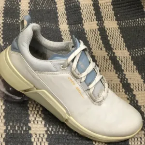 Ecco BIOM® H4 Golf Leather White Blue Gore-tex Waterproof Shoes sz 39EU 8 8.5 EW
