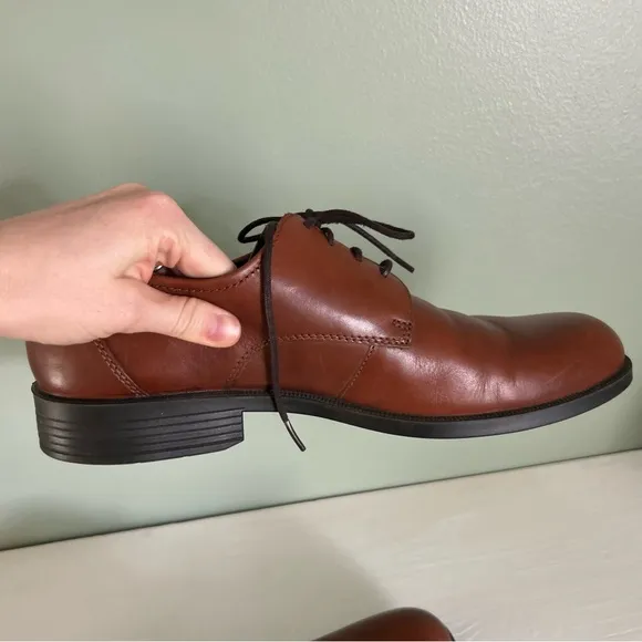 Ecco Brown Leather Oxford Dress Shoes EU 43