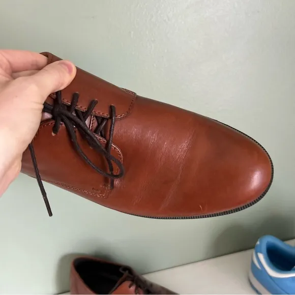Ecco Brown Leather Oxford Dress Shoes EU 43