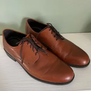 Ecco Brown Leather Oxford Dress Shoes EU 43