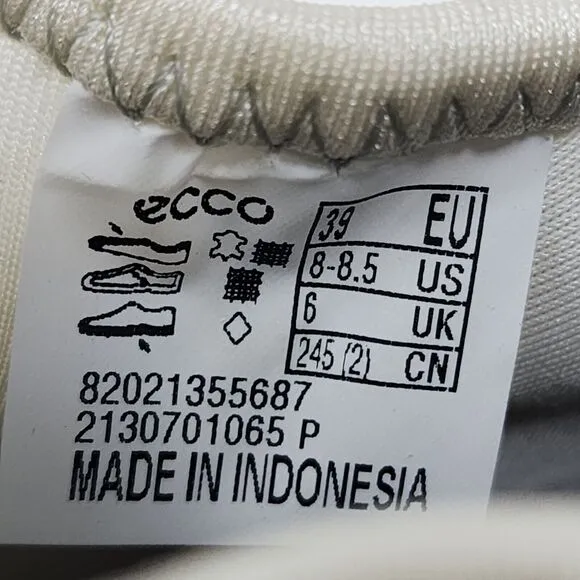 Ecco Hiking Shoes Womens 8.5 Gray Camouflage MX Slip On Sneakers Logo Streetwear